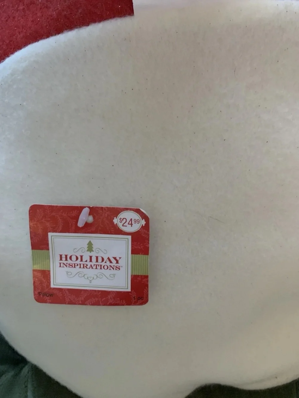 Joanna Fabric Holiday Inspiration Santa Pillow Decorative Christmas Read~